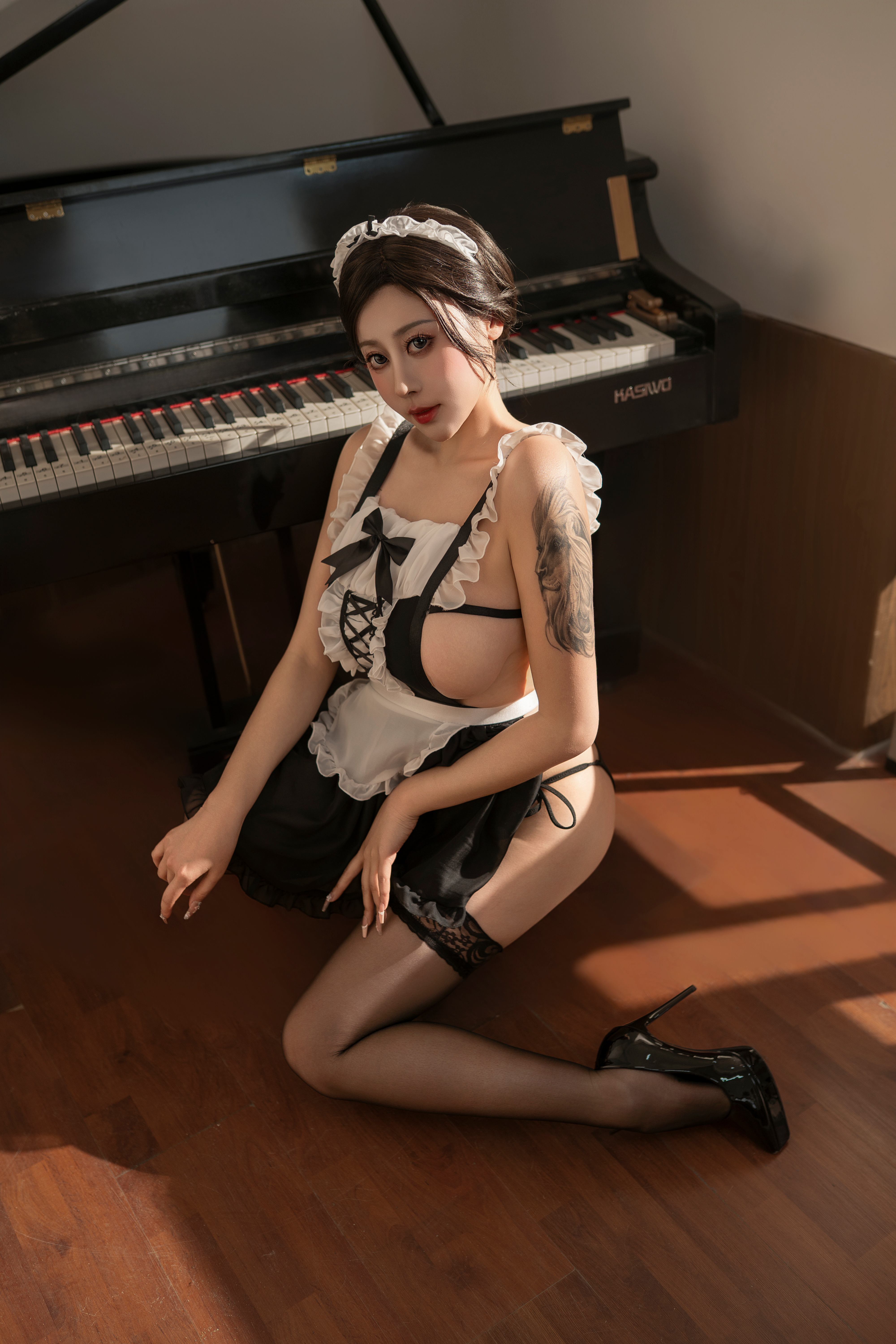 图片[7]-奈汐酱nice 黑白女仆二次元cos图集全册资源在线观看共84P